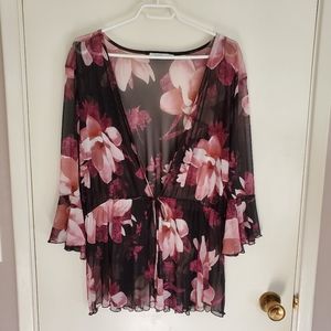 Ricki's Floral Mesh Top